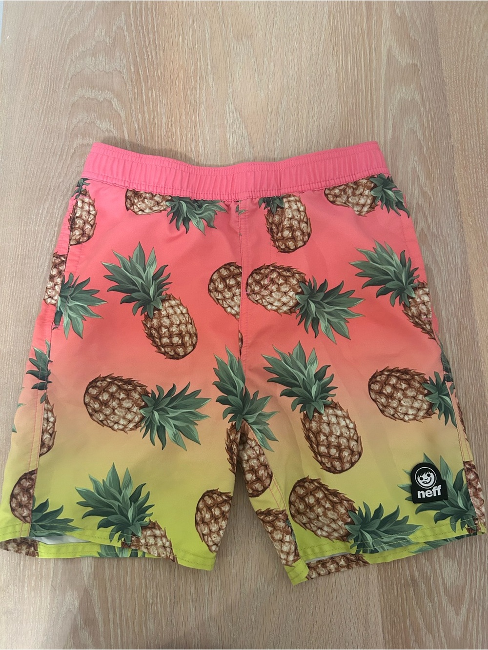 Neff Kids Pineapple Swim Trunks - Pink to Yellow Gradient